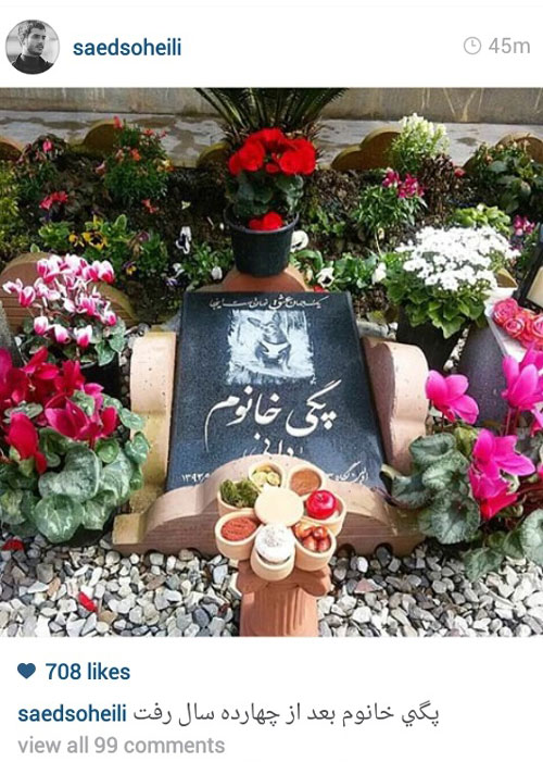 عکس: سنگ قبر سگ یک بازیگر ایرانی!