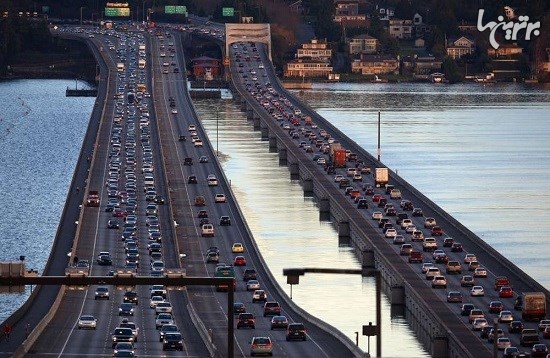 طولانی ترین پل های شناور دنیا در واشنگتن