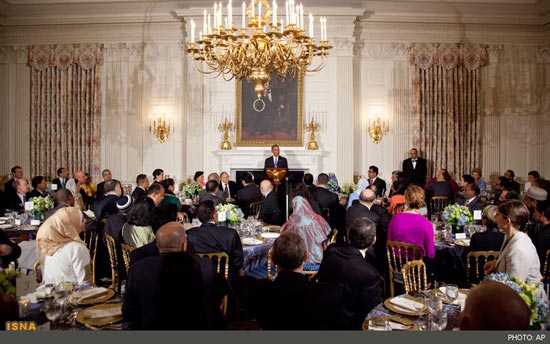 باراک اوباما در کاخ سفید افطاری داد
