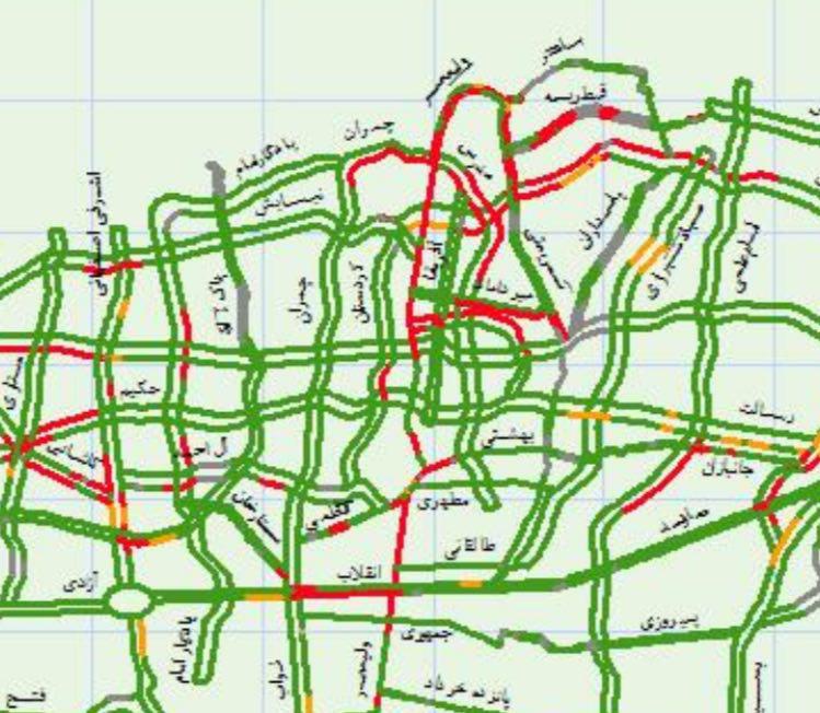 ترافیک شدید در خیابان های مشهد و تهران