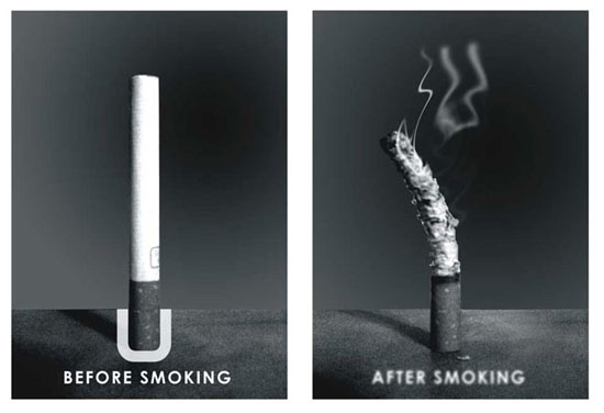 تاثیرگذار ترین تبلیغات ضد سیگار +عکس