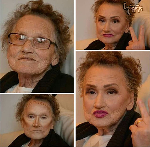 آرایش مادربزرگ 80 ساله سوژه شد!