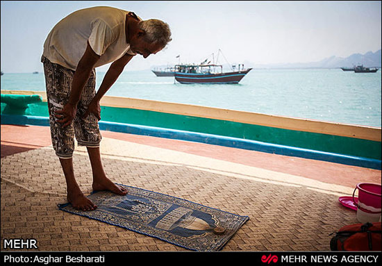 عکس: صید میگو در جزیره قشم
