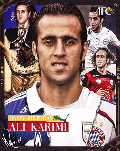 AFC تولد علی کریمی را تبریک گفت