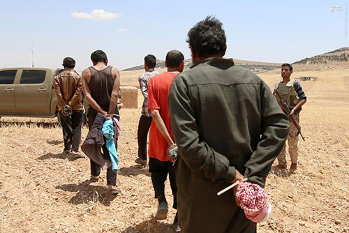 عکسی از بازداشت داعشی ها در فلوجه