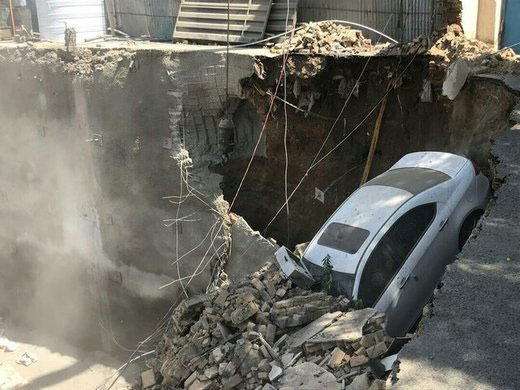 ریزش مرگبار یک ساختمان در خیابان طالقانی