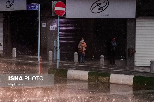 تصاویری بِکر از بارش باران بهاری در تهران