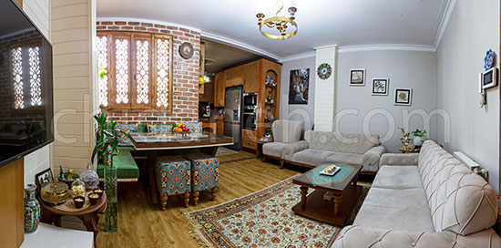 دکوراسیون چوبی خانه‌ی ۶۰متری زوج جوان تهرانی