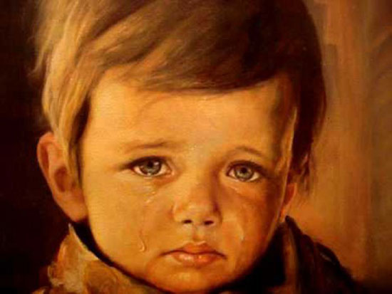 داستان جالب پسر گریانی که یک نقاش گمنام را معروف کرد