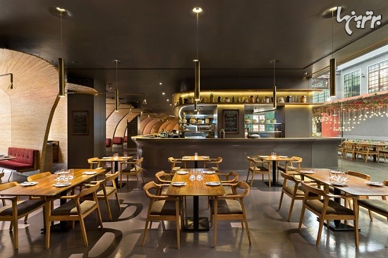 طراحی جالب رستوران چوبی تندیس گون در بمبئی