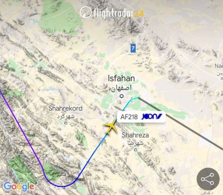 هواپیمای ایرفرانس در آسمان ایران از رادار خارج شد