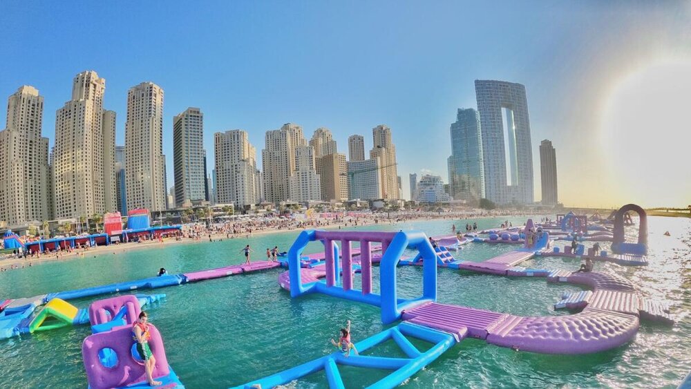 تصاویری از بزرگترین پارک آبیِ جهان در امارات 