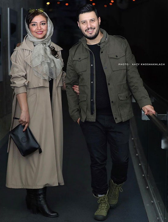 جواد عزتی و همسرش در جشنواره فیلم فجر