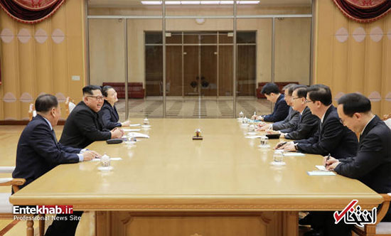 دیدار هیات بلندپایه کره جنوبی با رهبر کره شمالی
