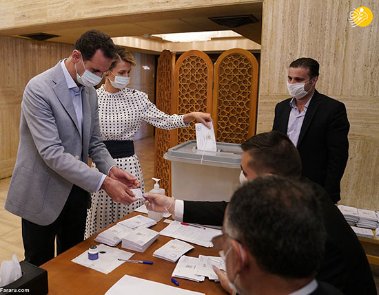 شرکت بشار اسد و همسرش در انتخابات