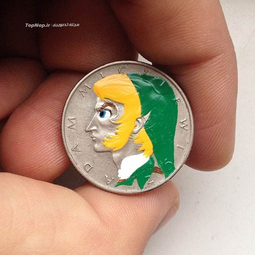 نقاشی بر روی چهره های سکه پول! +عکس