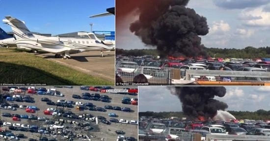 تصاویر سقوط مرگبار هواپیمای خانواده بن لادن