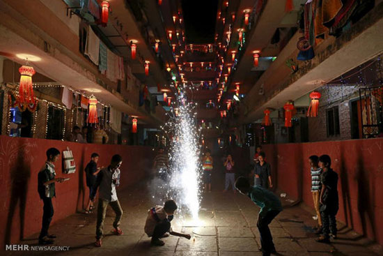 جشنواره دیوالی‎ِ هندو ها +عکس