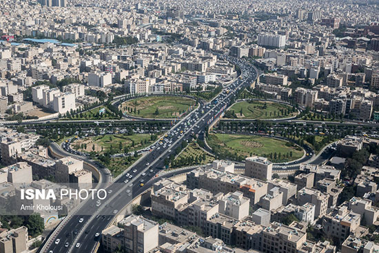 تصاویر هوایی از وضعیت ترافیکی جاده ها
