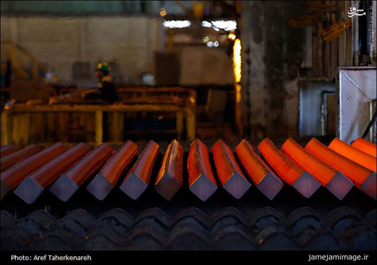 عکس: شمش فولاد اینجوری تولید می‌شود