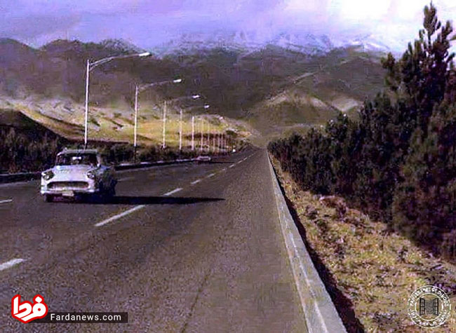 عکسی از بزرگراه شمال تهران در ۴۵ سال قبل
