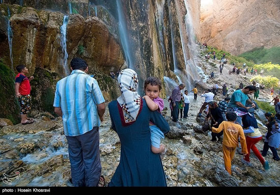 عکس: آبشار مارگون در شهر سپیدان