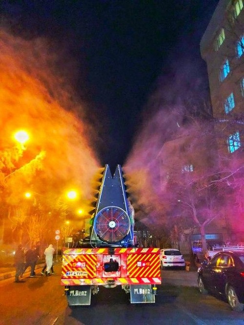 دستگاه ضدعفونی، ساخت آتش‌نشانی تهران