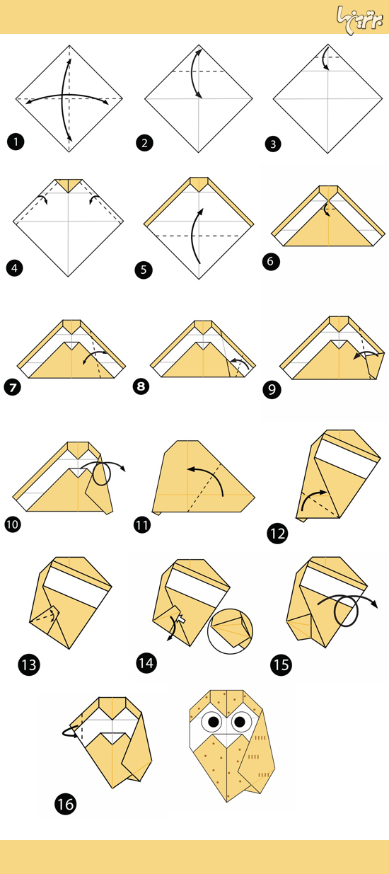 آموزش تصویری انواع اوریگامی ها