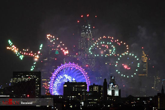 جشن آغاز سال نو میلادی در نقاط مختلف جهان