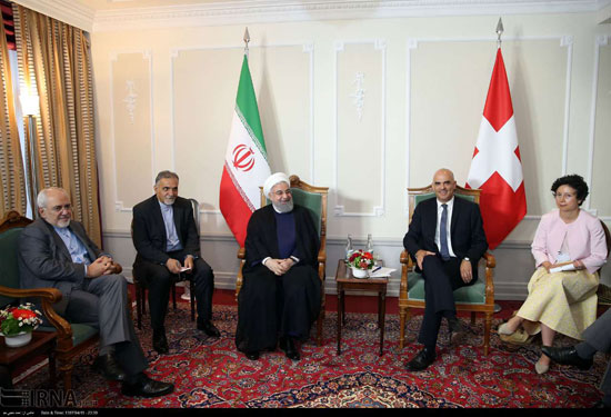 دیدار روسای جمهور ایران و سوئیس
