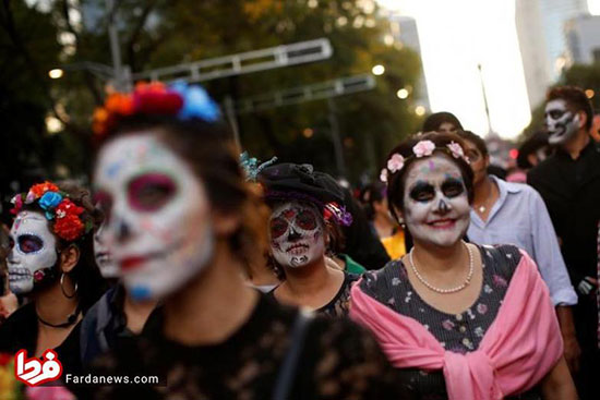 راهپیمایی اسکلت‌ها در مکزیک