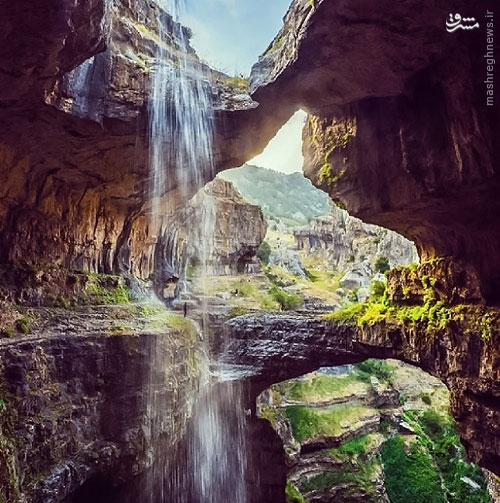 آبشاری شگفت‌انگیز در لبنان