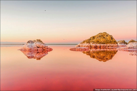 زیبایی‌های دریاچه نمک در کریمه +عکس
