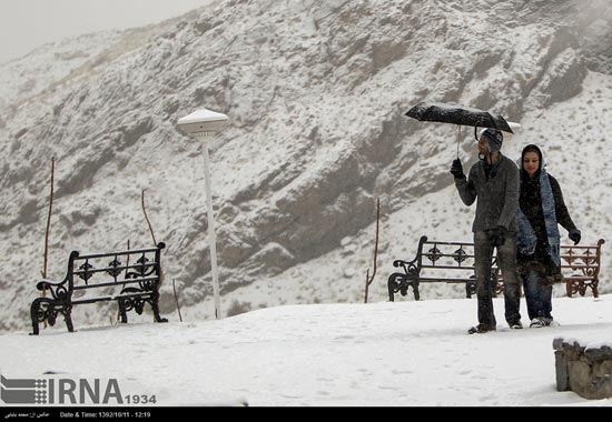 عکس: بارش نخستین برف زمستانی در تهران