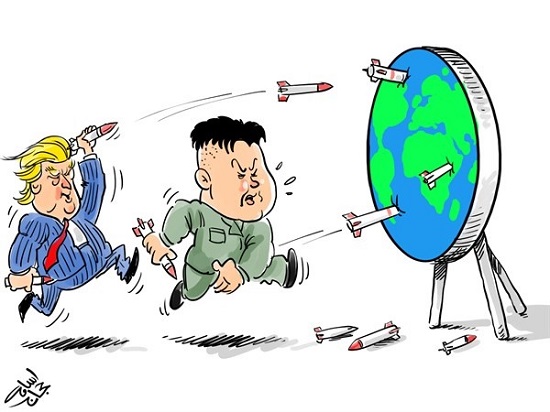 کاریکاتور: موشک بازیِ دو رهبر سیاسی!