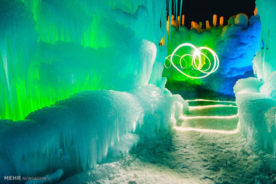 ترکیب آتش و یخ، ابتکاری زیبا در عکاسی