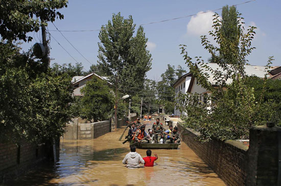 سیلاب مصیبت‌بار در کشمیر +عکس