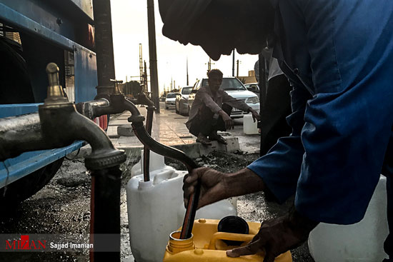 توزیع آب شرب در جزیره مینو