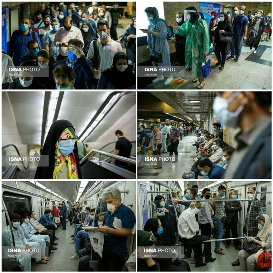 تصاویر؛ متروی تهران در روز‌های «ماسک اجباری»