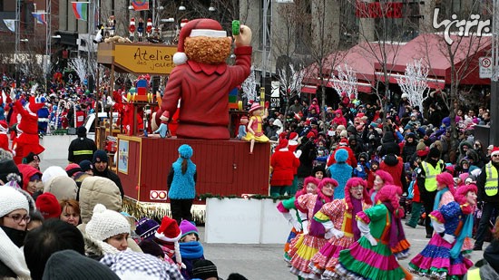 عکس: رژه بابانوئل‌ها در مونترال