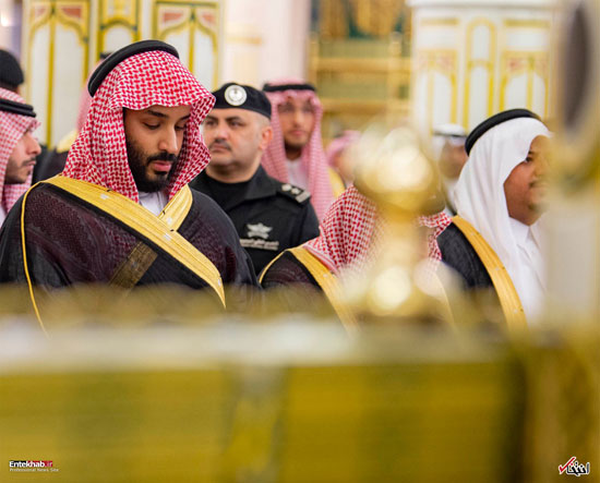 پادشاه و ولیعهد عربستان در حرم پیامبر (ص)