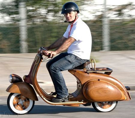 موتورسیکلت کاملاً چوبی +عکس
