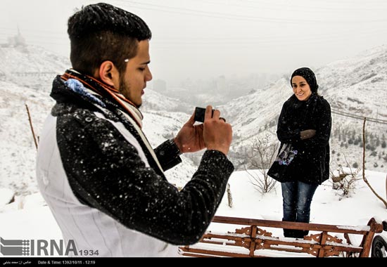 عکس: بارش نخستین برف زمستانی در تهران