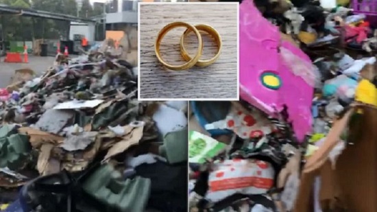 حلقه ازدواج از میان ۳۰ تُن زباله پیدا شد