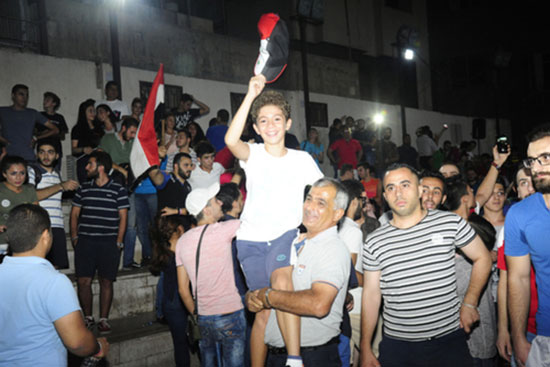 جشن در سوریه بعد از تساوی با ایران