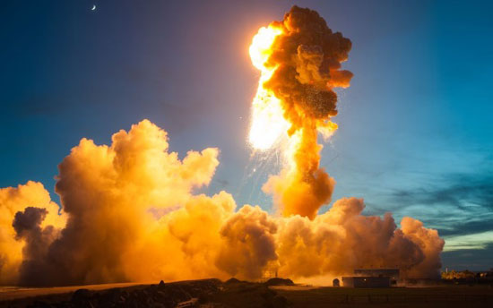 تصاویر تازه ناسا از انفجار راکت اوربیتال