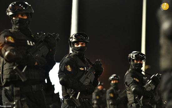رژه نیرو‌های امنیتی محافظ جان زائران مکه