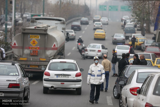 پلیس راهور در معرض خطر جدی آلودگی هوا