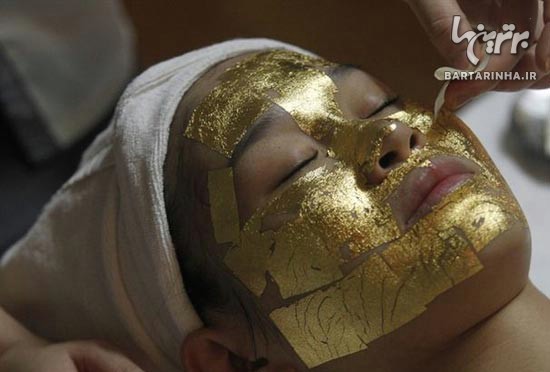 ماسک طلا، برای درخشش پوست! + عکس