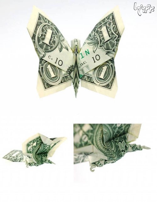 اوریگامی های دیدنی با دلار +عکس